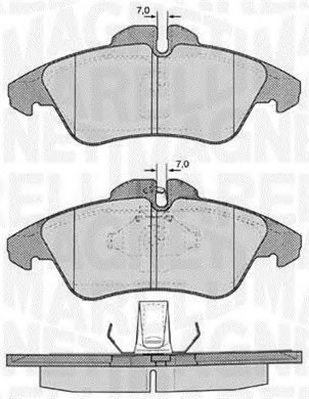MAGNETI MARELLI 363916060504 -  Комплект тормозных колодок, дисковый тормоз